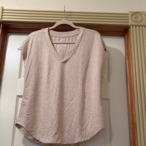 Maurices Light Pink V-Neck Short Sleeve Top